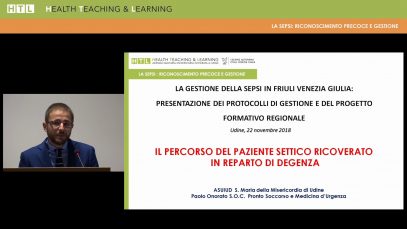 Il percorso del paziente settico ricoverato in reparto di degenza. Paolo Onorato
