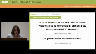 La gestione clinica del bambiono settico. Chiara Stocco