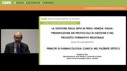 Principi di farmacologia clinica nel paziente settico. Federico Pea